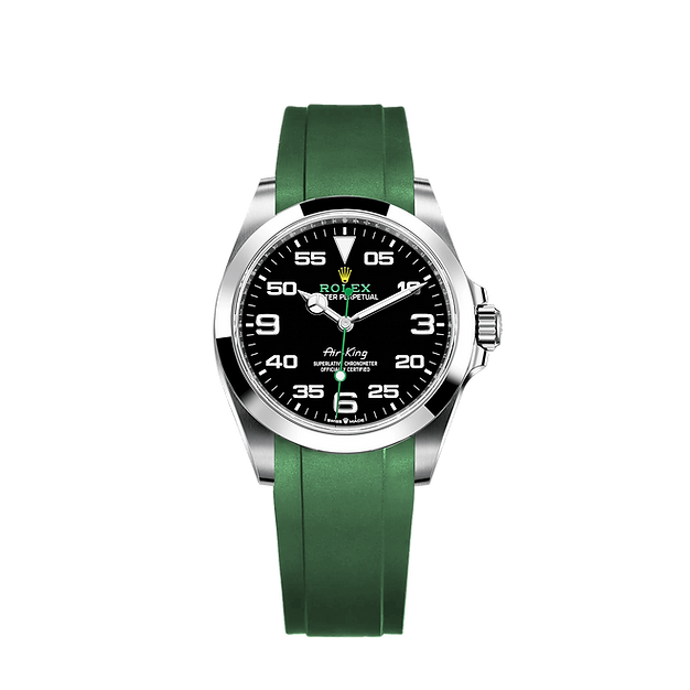 Rolex Air King Kautschukarmband Kautschukband Grün Green